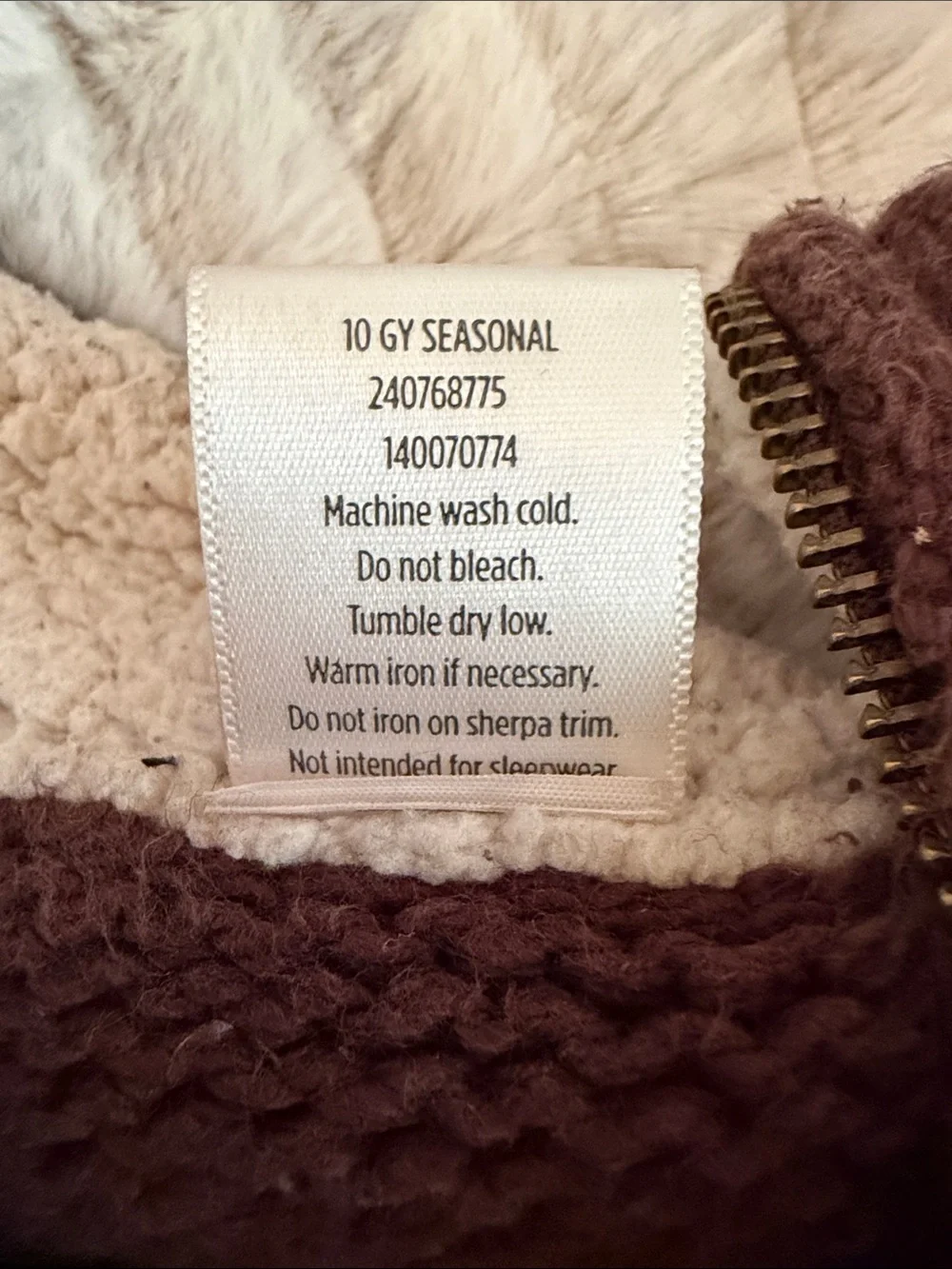 Gymboree Brown Knit Zip Sweater with Cream Fair Isle Accents